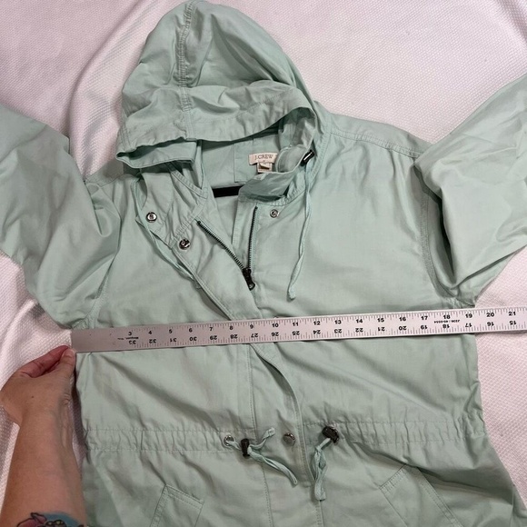 J. Crew Mint Green Anorak Hooded Jacket Sz XS Womens - Picture 4 of 7